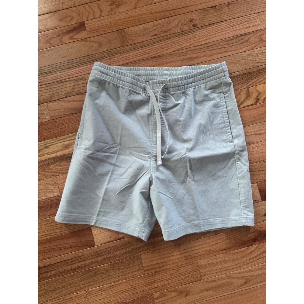 Lee Mens Corduroy Shorts Light Blue Elastic Waist Drawstring Size M 112331307